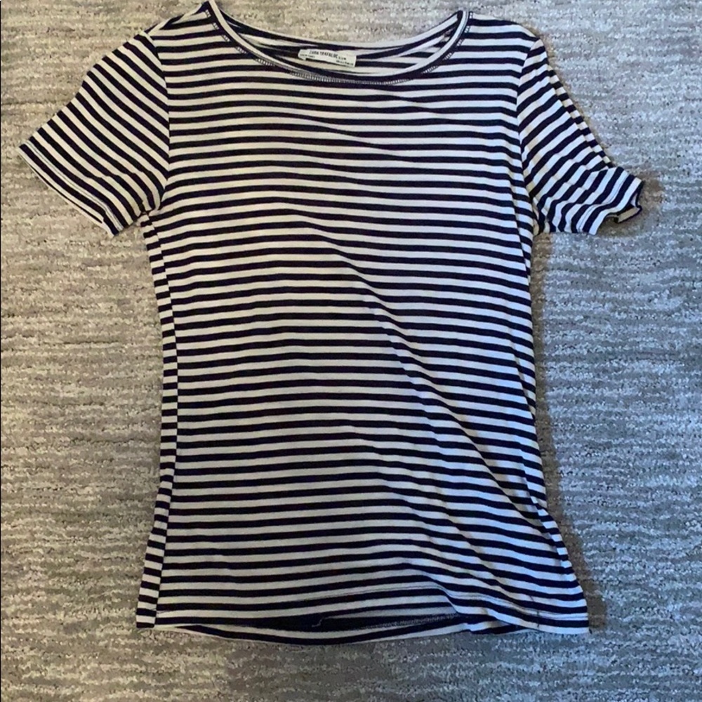 Navy and White Stripped T-shirt